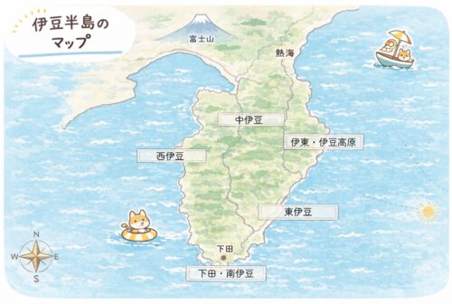 伊豆のエリアマップ