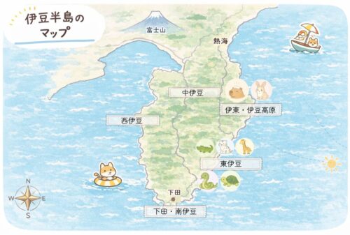 伊豆の動物園マップ