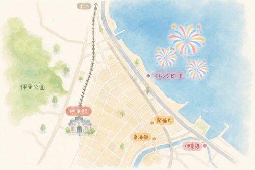 伊東の花火マップ
